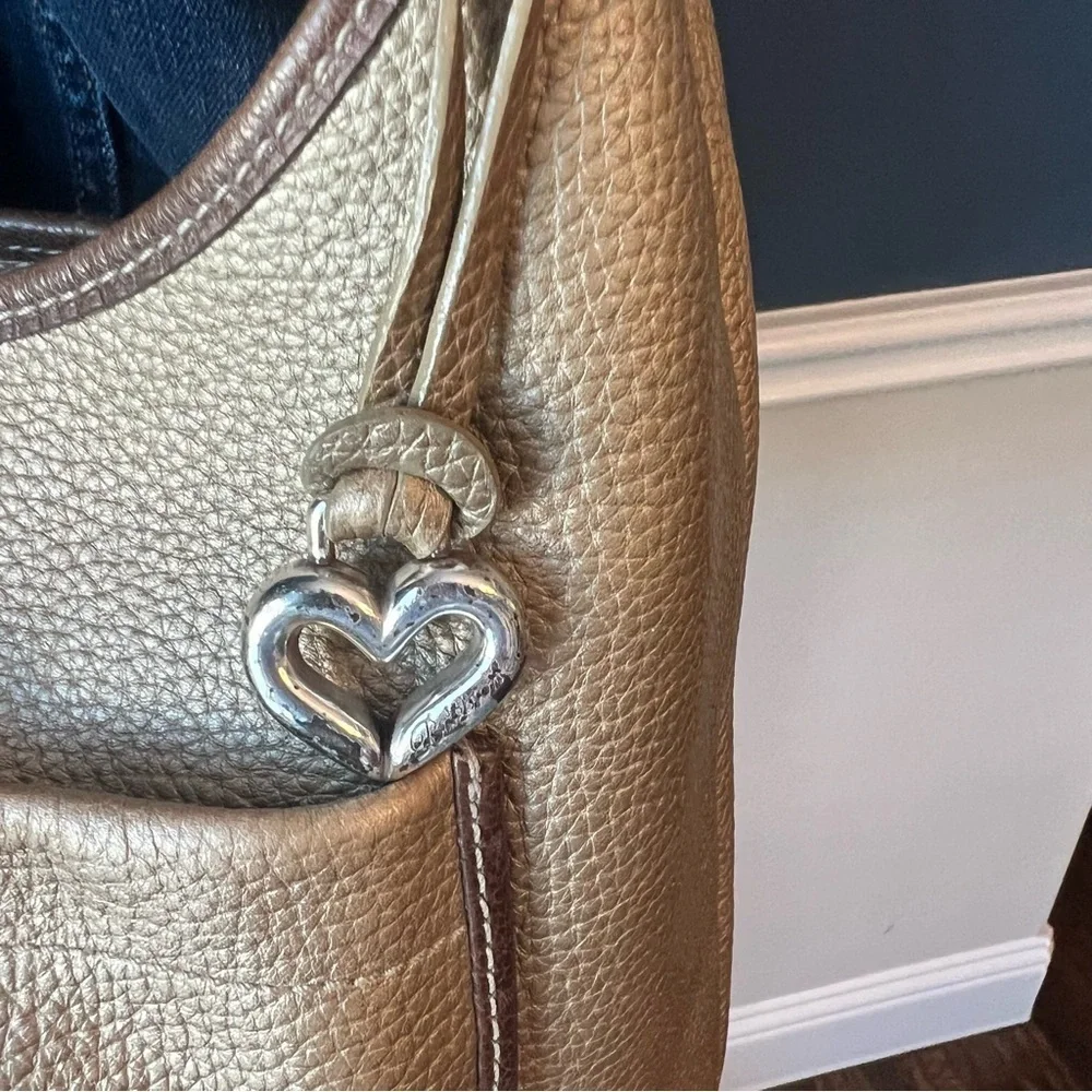 Brighton Gold Leather Shoulder Bag